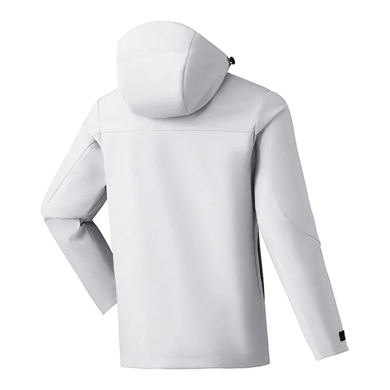 Unisex Waterproof Windbreaker Jacket - Single-Layer Raincoat for Hiking, Camping - Certified Moderate Rain Protection