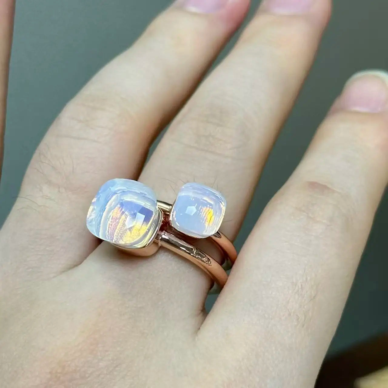 Classic and Petite Ring Set for Women Colorful Cyrstal Fashion Jewelry Gift Vanlentine's Day