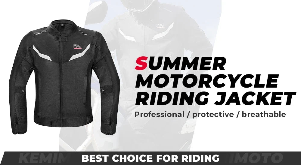 Men's Motorcycle Jacket Summer Soft Mesh  CE Certified Protector Gear Breathable Riding Cycling Outfit
