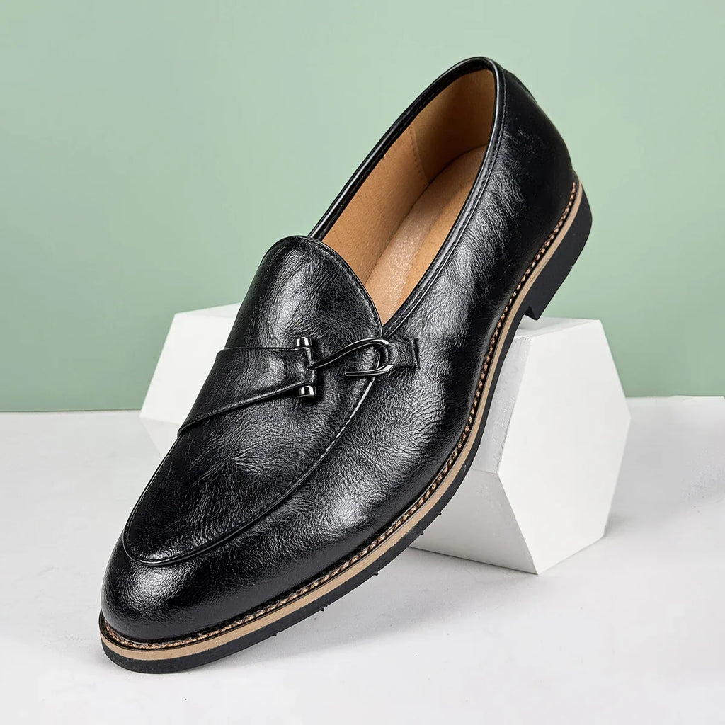 Men's Formal Leather Dress Shoes – Classic Office Business Footwear, Black/Brown, EU 40–47