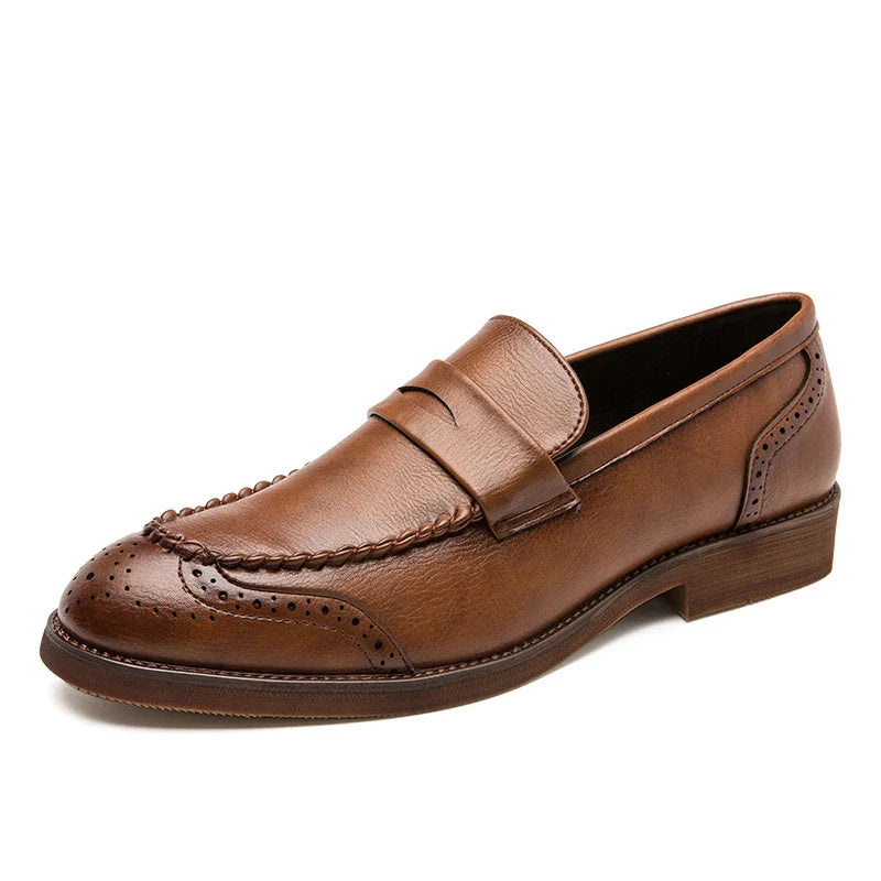 Spring Autumn New Men's Genuine Leather Casual Shoes Outdoor Work Shoes Office Dress Shoes Men's Wedding Shoes Free Delivery