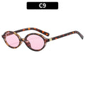 New Oval sunglasses For women Fashion Brand Black Small Frame Sun Glasses Female Retro Clear Lenses Eyewear Lady Trendy UV400
