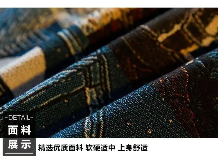 2025 spring Men's doodle Camouflage Men Jacket Loose Turn Down Collar Cargo Lapel Coat printing fashion jackets Outerwear male