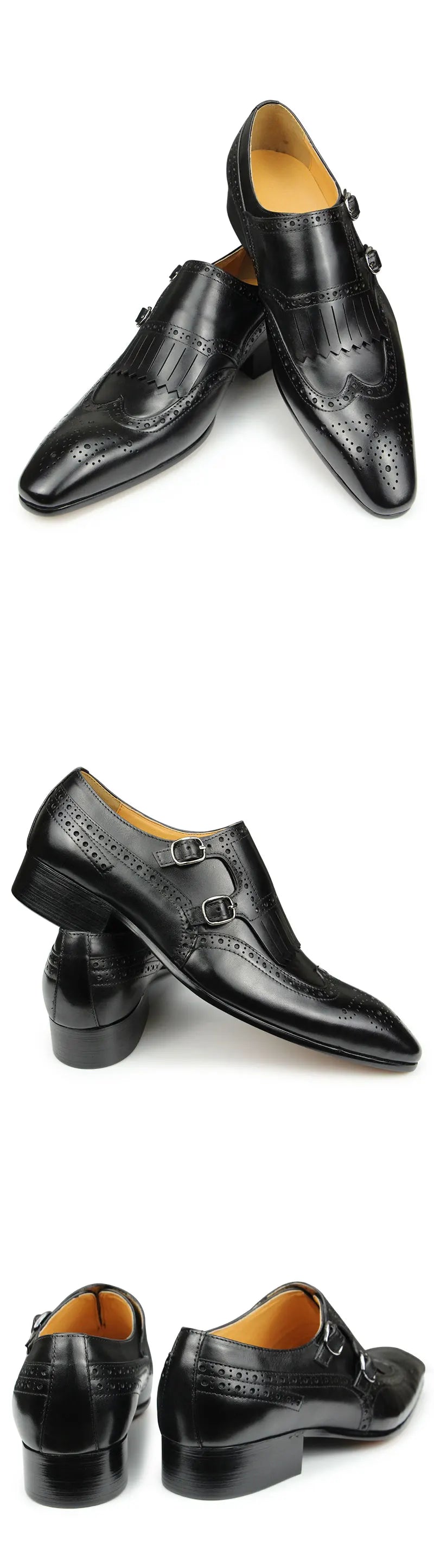 Luxury Leather Shoes  New Top Layer Cowhide Pointed Toe British Business Formal Men's Leather Shoes Wedding Shoes Office Shoes