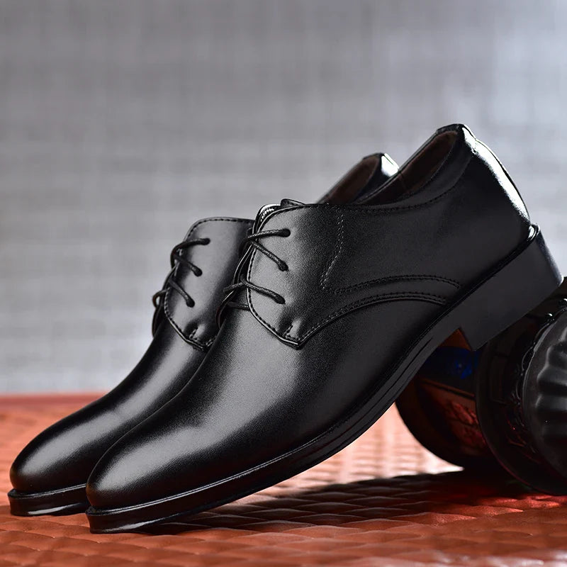 Men’s Formal Leather Shoes – Classic Black/Brown Dress Shoes, EU Sizes 40–48
