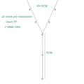 0.7-0.9CTTW 100% Full Moissanite Necklaces for Women Tassel Pendant 925 Sterling Silver Plated 18k Fine Jewelry Wholesale
