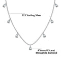 0.5carat Pear Cut Moissanite Diamond Drop Necklaces for Women 925 Sterling Silver Bridal Neckchain Fine Jewelry with Certificate