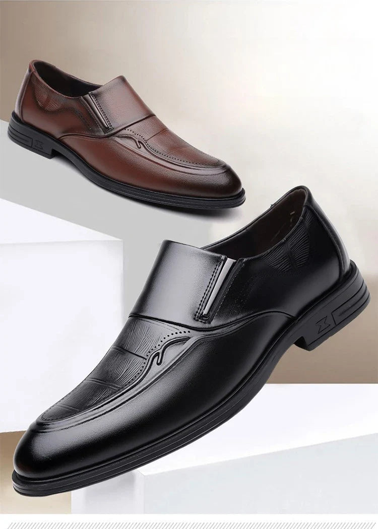 Spring Autumn New Leather Shoes for Men Solid Color Business Casual Shoes Male Fashion British Style Dress Shoe Man