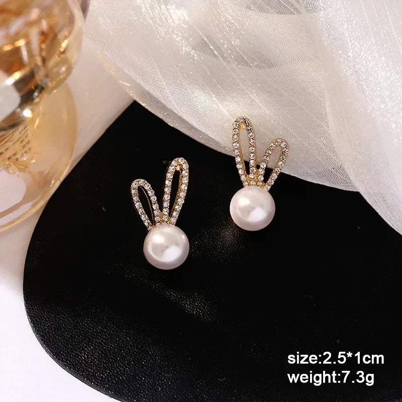 Pure White Women's Dangle Earrings Blooming Flower Acrylic Enamel Butterfly Imitation Pearl Heart Hanging Earrings Elegant brinc