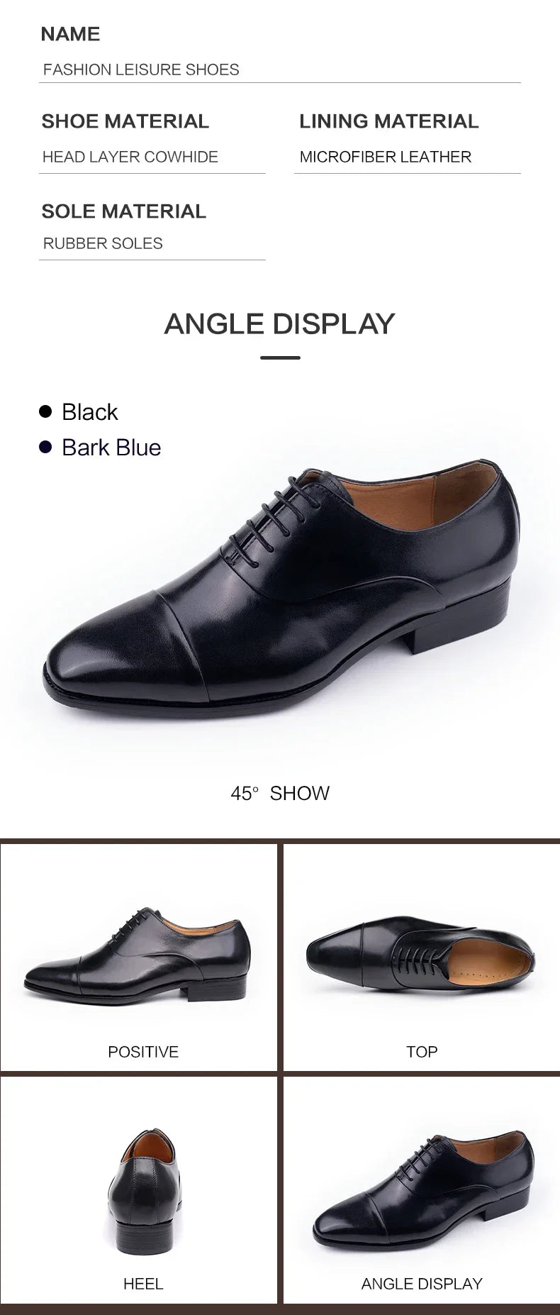 High Quality Handmade Mens Oxford Leather Shoes Inner Suture Genuine Leather Men Dress Shoes Business Formal Leather Shoes