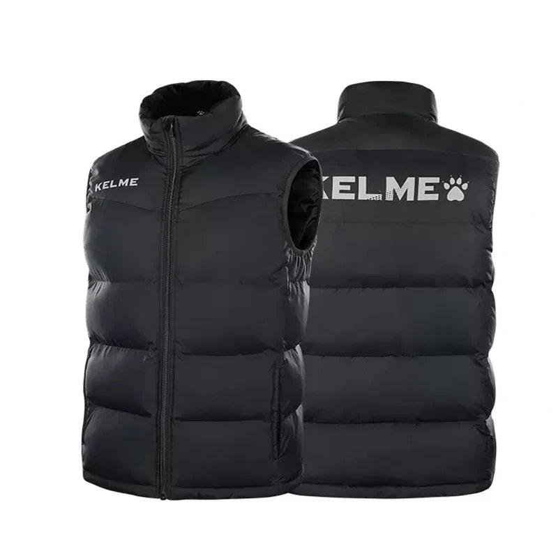 Men Winter Down Vest Sport Training Lightweight Waterproof Outwear Short Stand Collar Casual Coat Windproof Warm Jacket