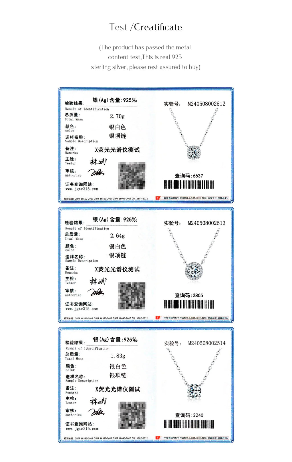 MODIAN Square & Round Halo Moissanite 925 Sterling Silver Pendant Necklace D Color VVS1 Lab Diamond Necklace For Women Jewelry