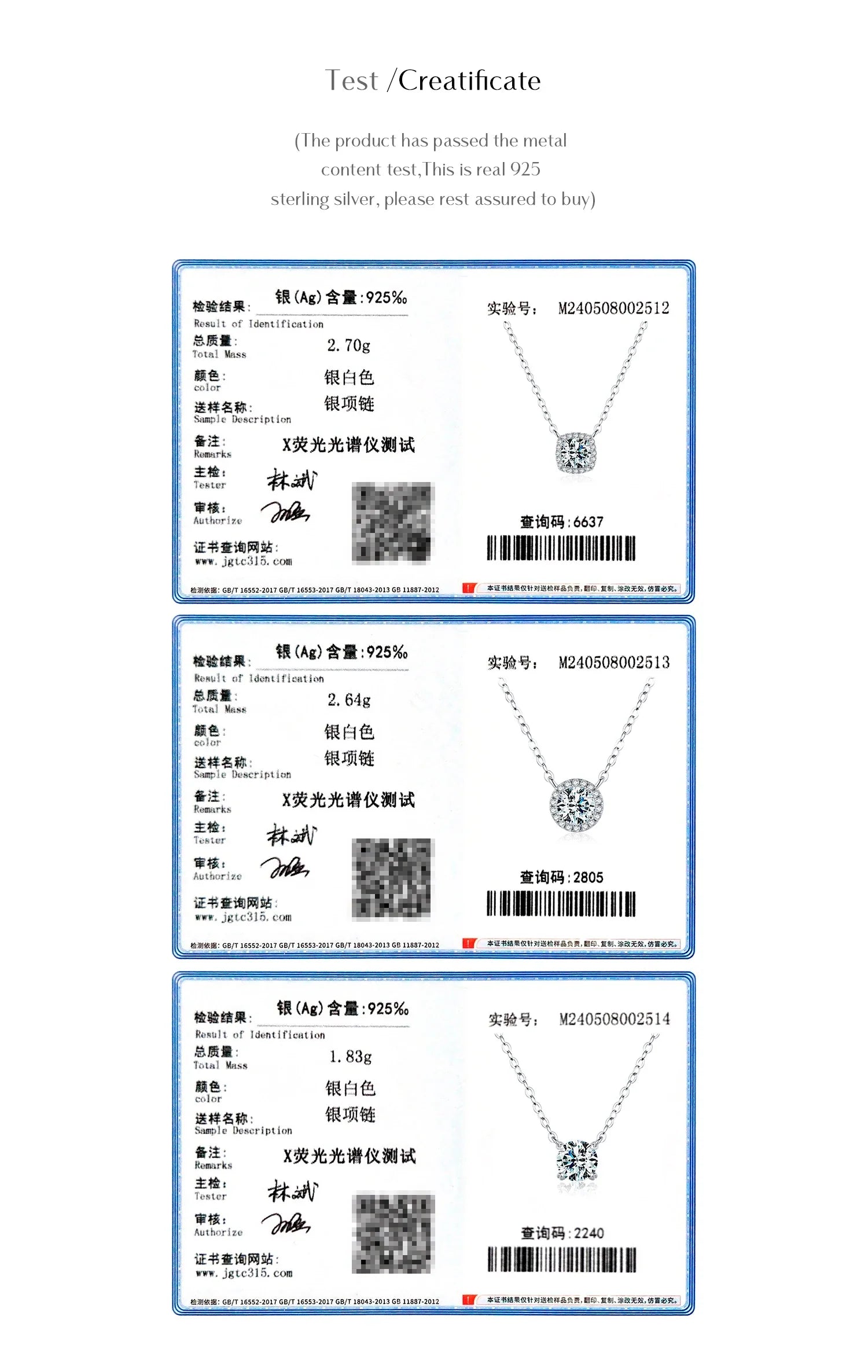 MODIAN Square & Round Halo Moissanite 925 Sterling Silver Pendant Necklace D Color VVS1 Lab Diamond Necklace For Women Jewelry