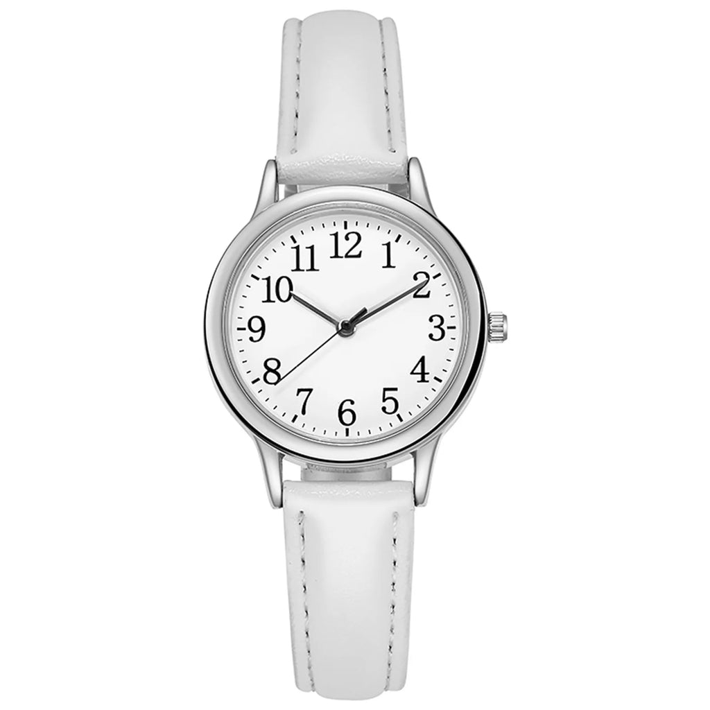 Women Quartz Fine Watch Easy To Read Arabic Numerals Simple-Dial