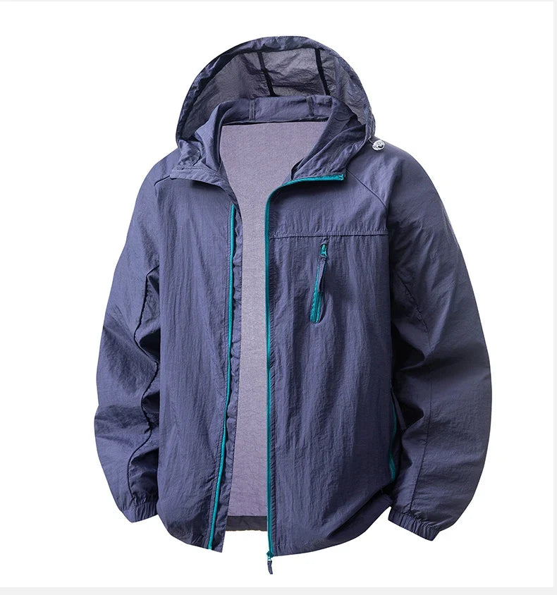 Summer Windbreaker Men Women Lightweight Sun Protection Jacket Unisex Camping Climbing Hiking Outdoor Sports Anti-UV Coat