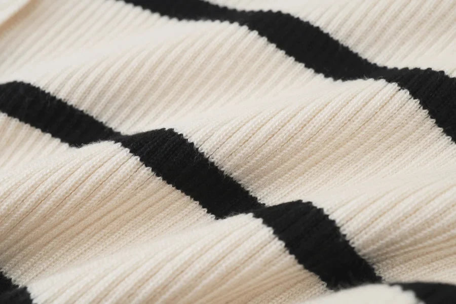 AW25 stripe knitting cardigan + sleeveless patch dress maxi matching set for woman clothing