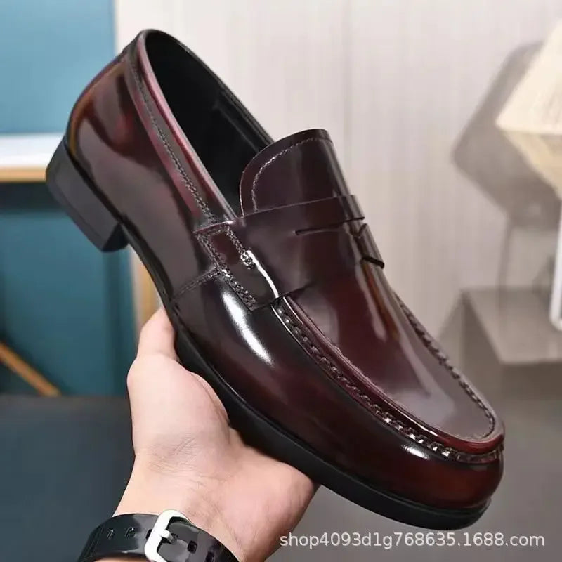 Men’s Premium Leather Slip-On Loafers – Comfortable Business & Casual Dress Shoes