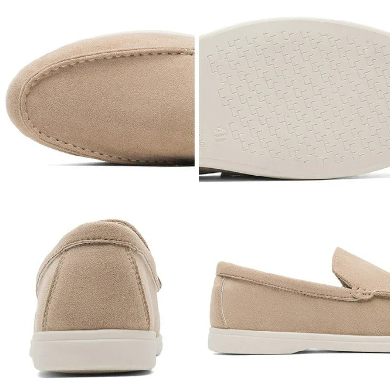 Men’s Casual Leather Shoes – Soft Comfort Walking Loafers for Daily Wear