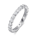 2.5mm D VVS1 Moissanite Eternity Band Rings for Women GRA Certified Jewelry 925 Sterling Silver Engagement Wedding Ring