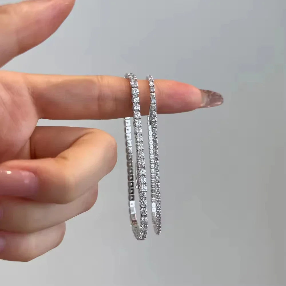 Hip Hop 2 2.5 3 4 5 6.5mm Unisex Moissanite Tennis Bracelet For Women Men 925 Sterling Silver Moissanite Bracelet Fine Jewelry