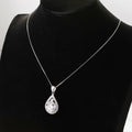 1-10carat Waterdrop Moissanite Diamond Pendant Necklace with High Carbon Tennis Neckchain 925 Sterling Silver Necklace for Women