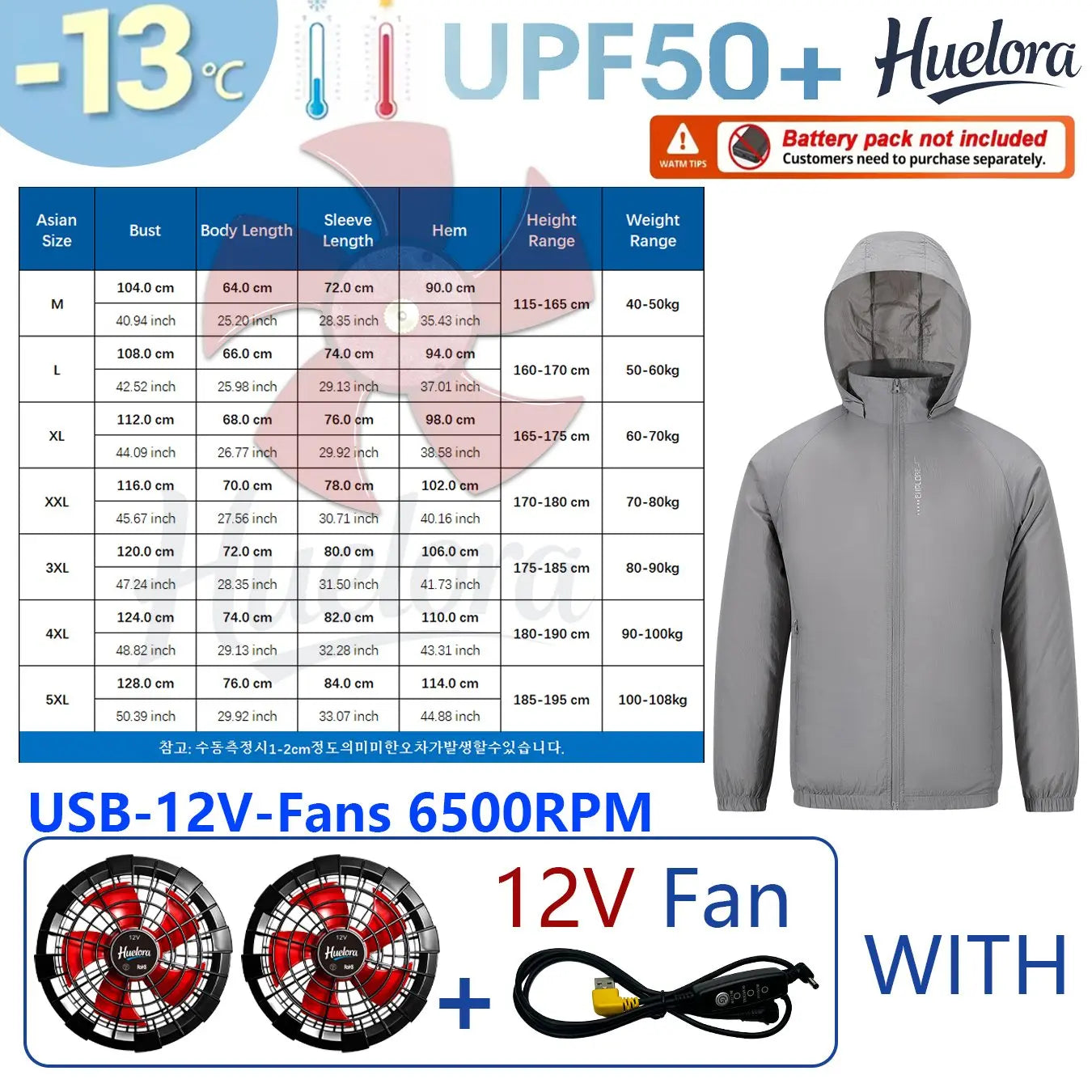 Portable Air Conditioner Jacket USB Fan Cooling Coat Outdoor Work Construction Fishing Hunting Lightweight Sun protection Jacket