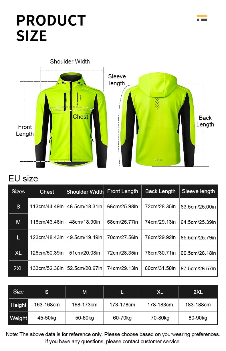 Winter Cycling Jackets Man Warm Thermal Windbreaker for Men Hooded MTB Bike Jackets for Riding Windproof Bicycle Clothing