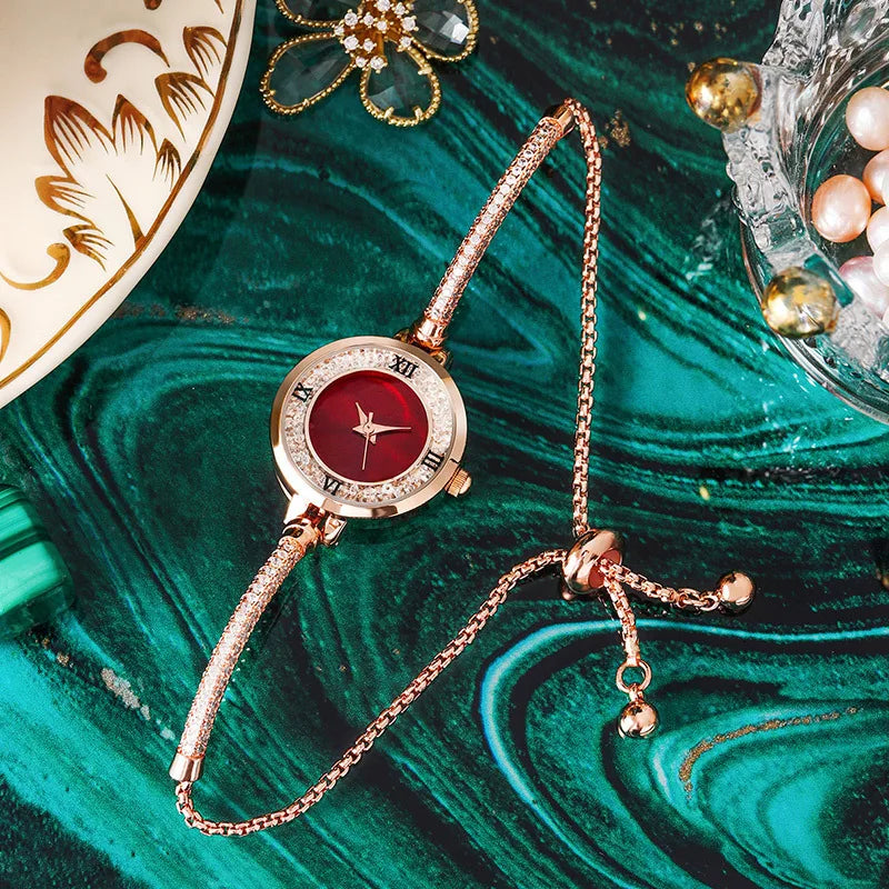 Fashion Luxury Women's Watch Gold Fine Strap Ladies Watch For Bracelet Montre Femme Female Wrist Watch Women Clock Relojes