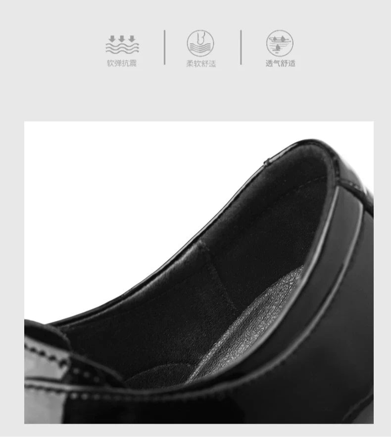 Korean Black White Leather Shoes for Men Big Size Business Casual Shoes Male Spring Autumn Lace Designer Fashion Shoe Man