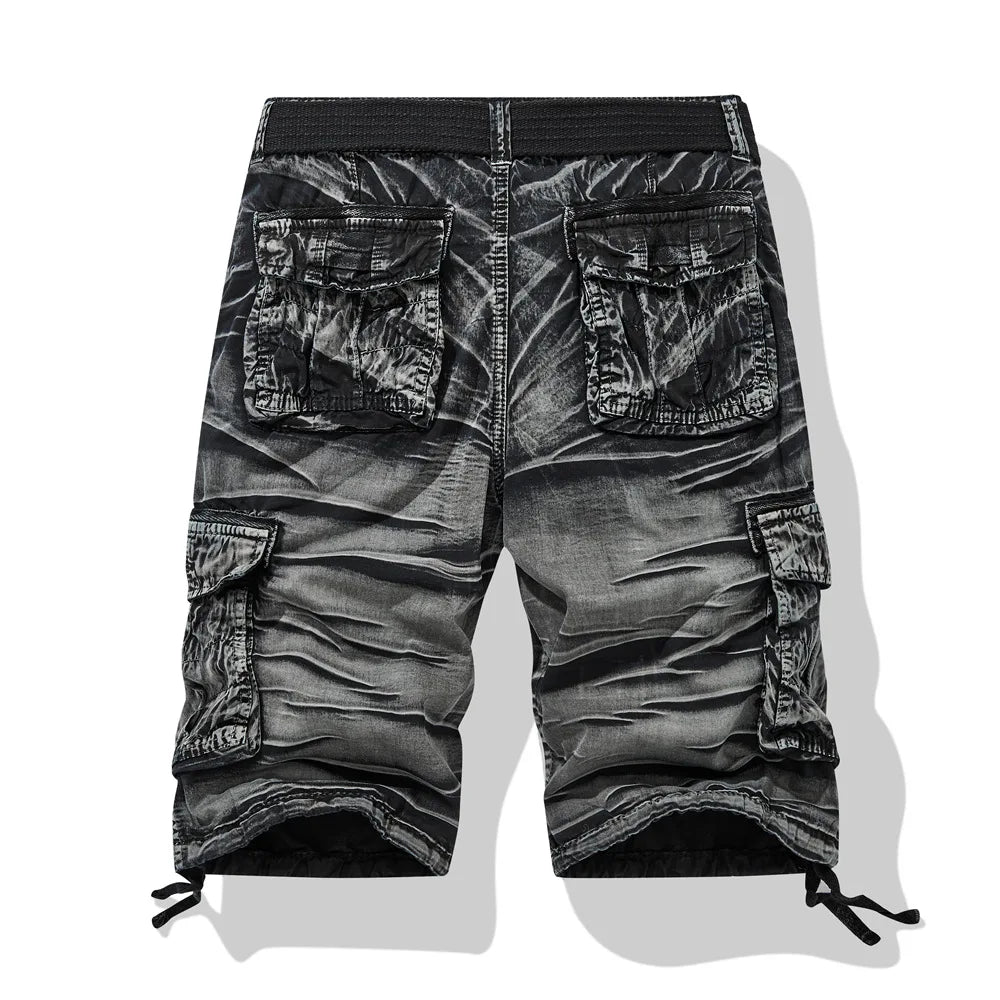 Men Multi Pocket Casual Breathable Sports New Shorts Men Summer Cargo Shorts Men Loose Plus Size Pure Cotton Five Point Pants