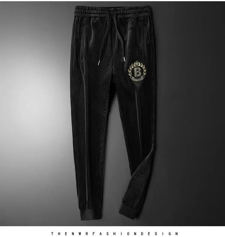 Hoodies For Men Autumn and Winter high quality Gold Velvet Thickened suit plus size Sports suit Two-piece Set pant sets
