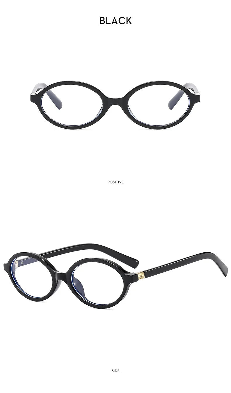 New Oval sunglasses For women Fashion Brand Black Small Frame Sun Glasses Female Retro Clear Lenses Eyewear Lady Trendy UV400