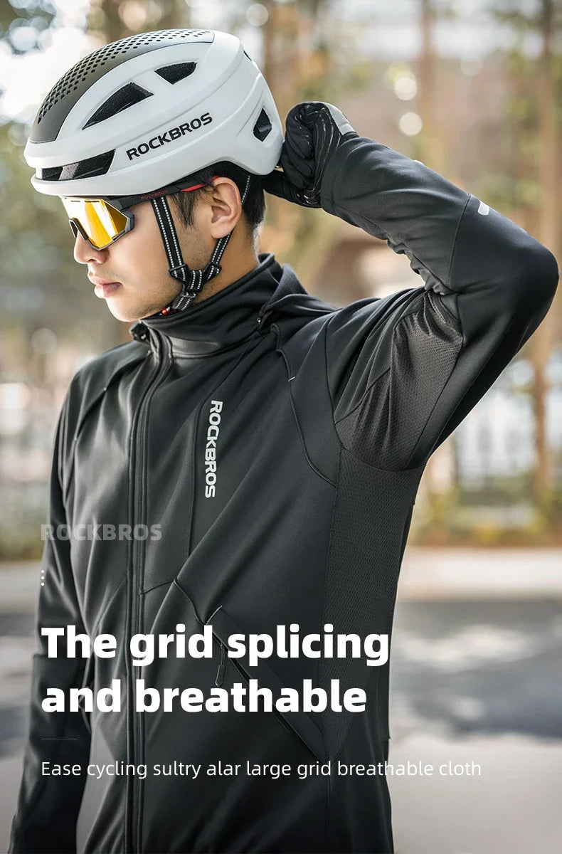 Bicycle Jacket Winter Cycling Clothing Thermal Fleece Long Sleeve Cycling Bike Clothing Warmer Windproof Sportswear
