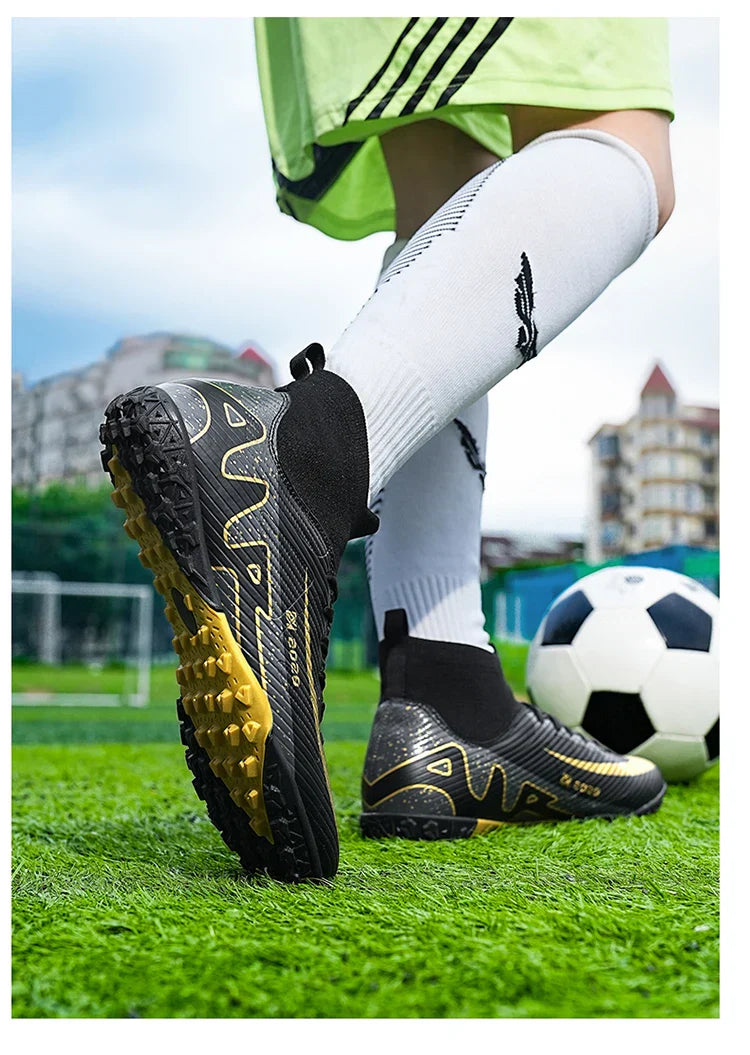 Fashion Pink Soccer Shoes Men's  Professional Lightweight Sock Football Boots Outdoor Non-slip Original Football Cleats Sneakers