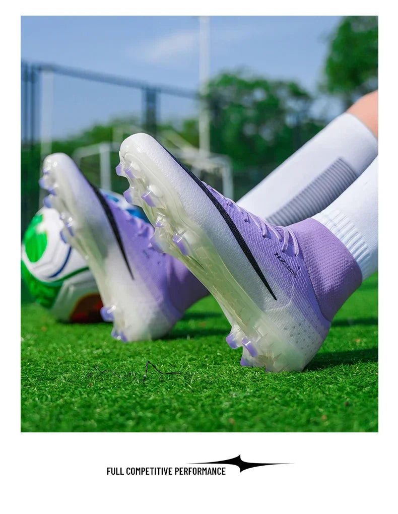 New Men Football Boots Women Professional Soccer Shoes Hot Sale TF/FG Sneakers Unisex High-quality Futsal Cleats Ultralight