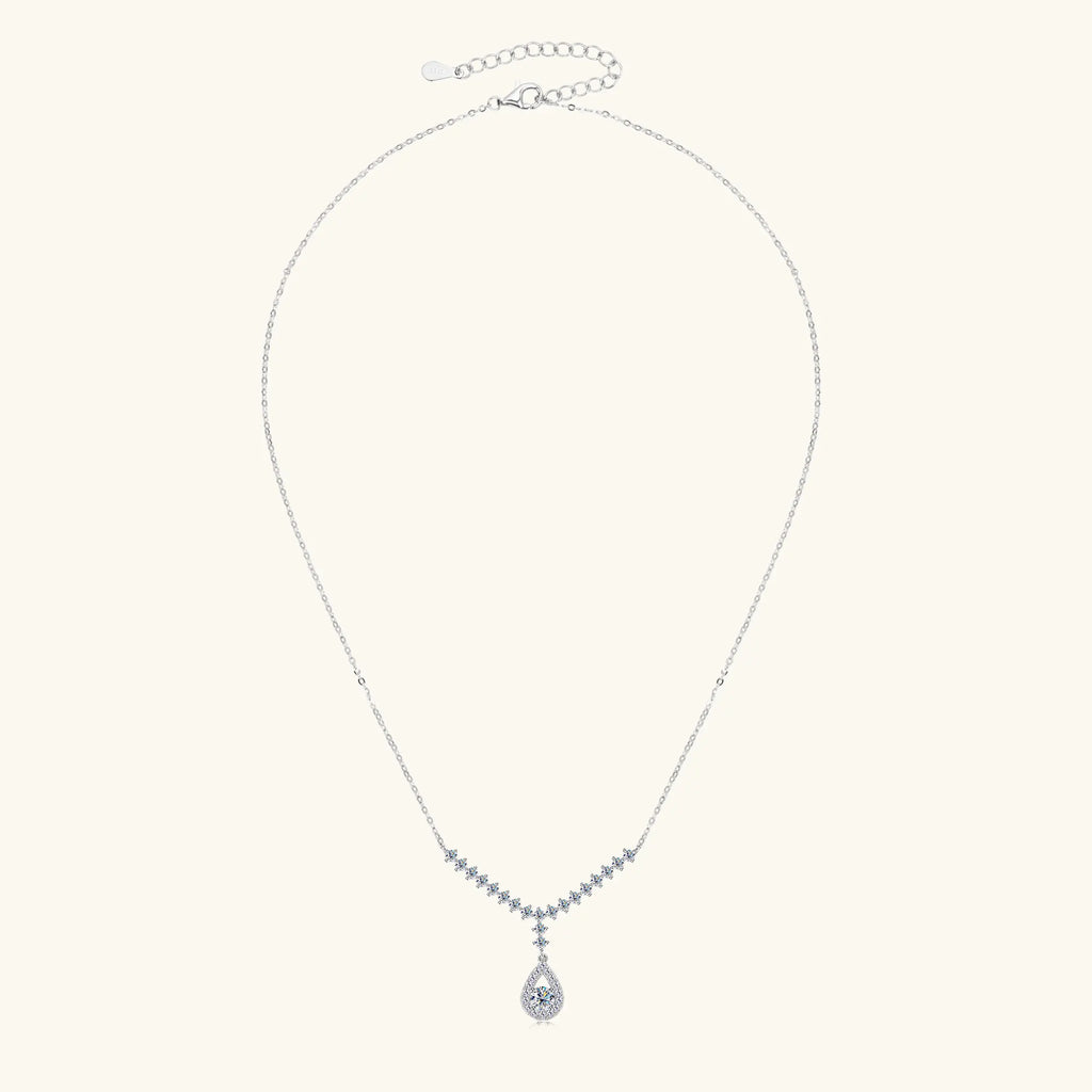 3.38CT Moissanite Necklaces for Women 100% Real Silver Chain 925 Pandant Lab Diamond Luxury Wedding Party Jewelry