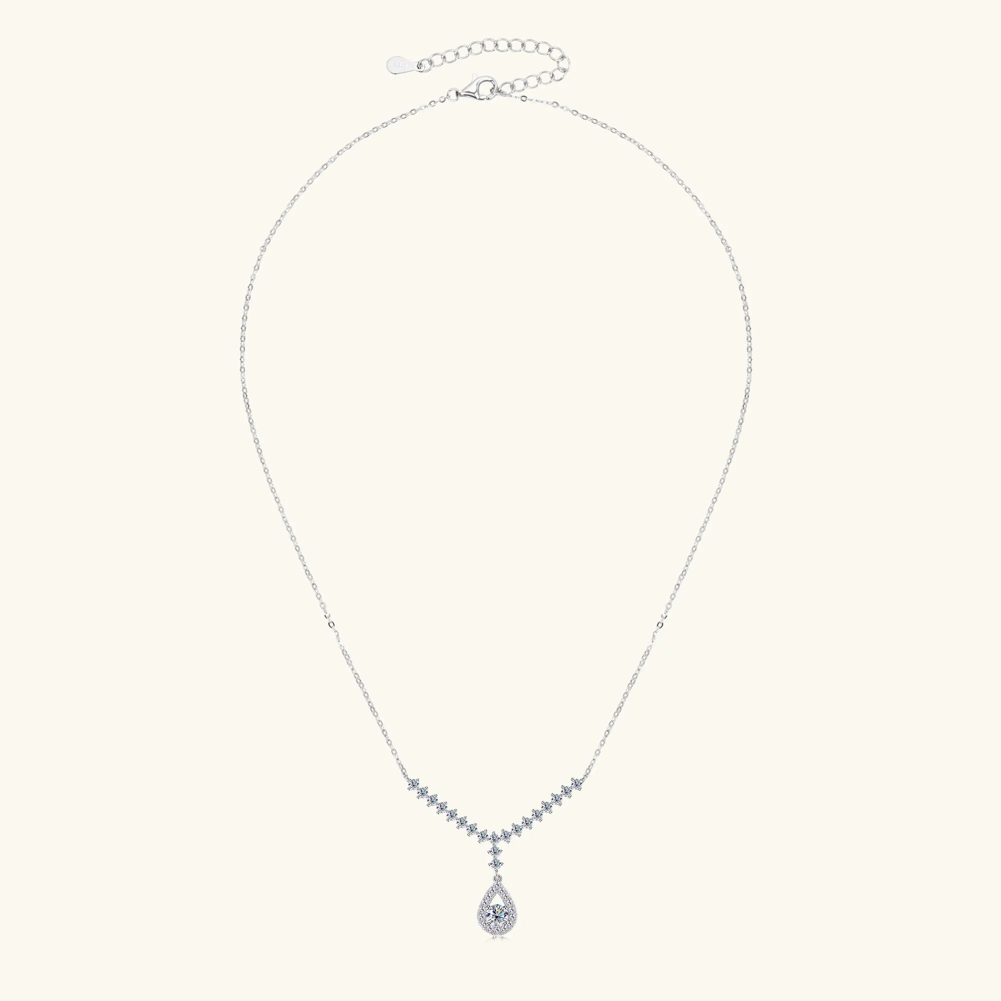 3.38CT Moissanite Necklaces for Women 100% Real Silver Chain 925 Pandant Lab Diamond Luxury Wedding Party Jewelry