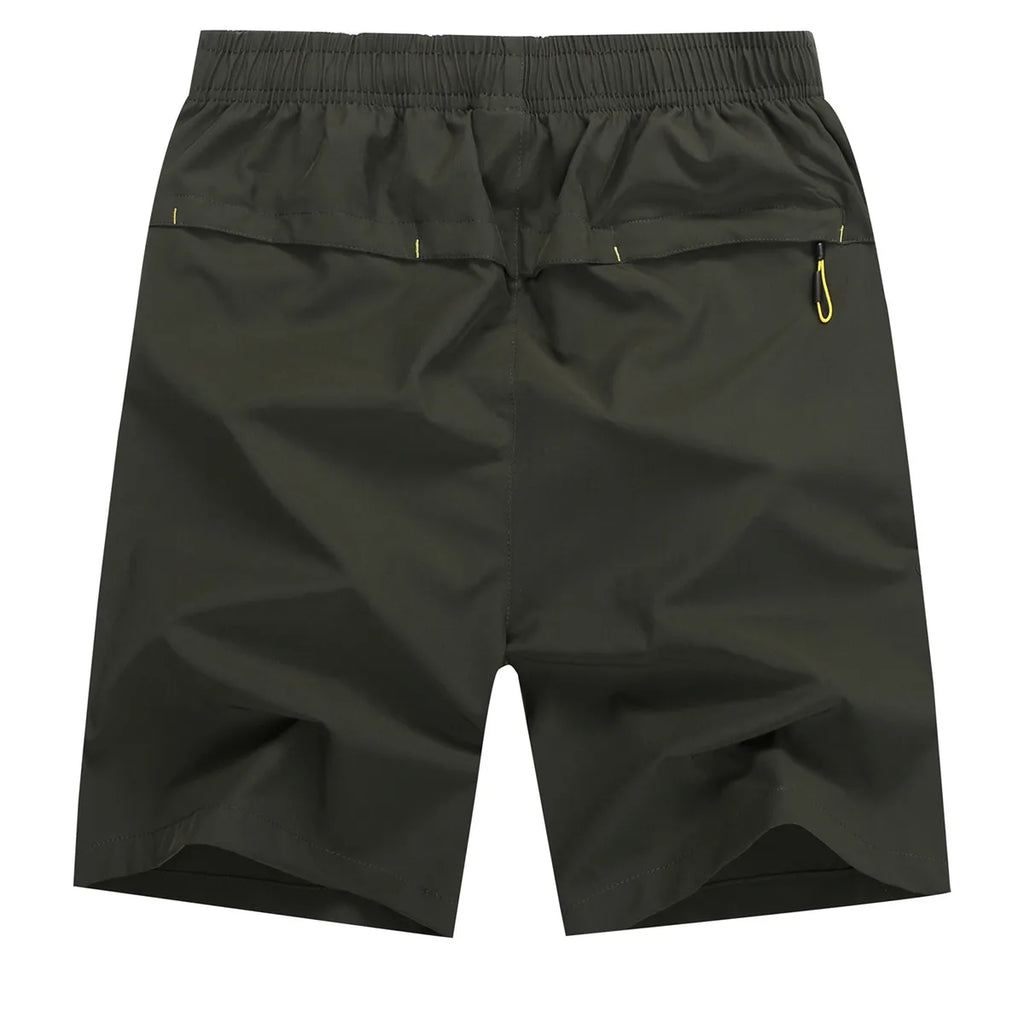 Quick Dry Athletic Shorts with Zipper Pockets Men's Summer Running Shorts Gym Training Workout Fitness Hiking Shorts