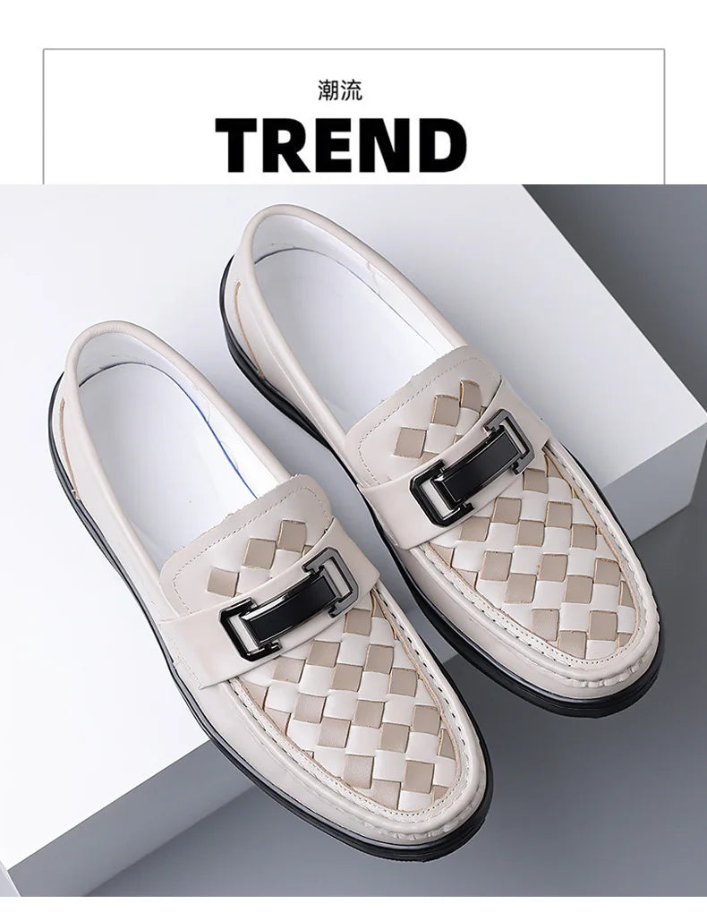 Soft Sole Loafers Shoes for Man Summer Autumn New Designer Leather Shoes Male Fashion Business Casual Luxury Shoe Man