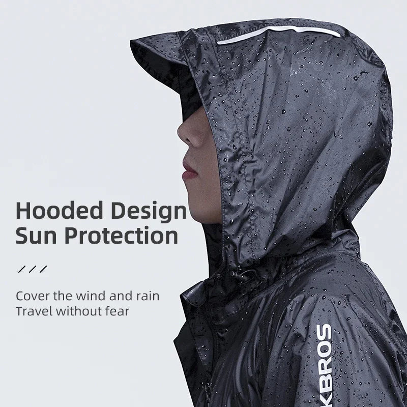 Cycling Raincoat Outdoor Rain Jacket Men Breathable Reflective Hooded Raincoat Waterproof Windbreaker European Size
