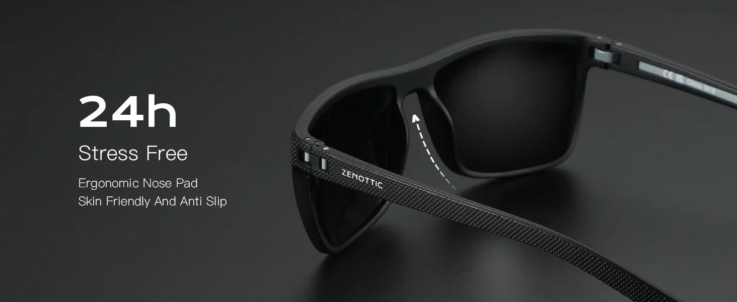 Polarized Sunglasses for Men Lightweight TR90 Frame UV400 Protection Square Sun Glasses
