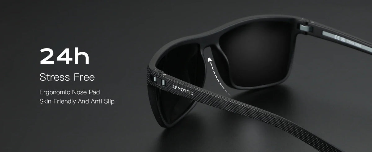 Retro Polarized Sunglasses for Men Lightweight TR90 Frame UV400 Protection Square Sun Glasses Night Vision Goggles