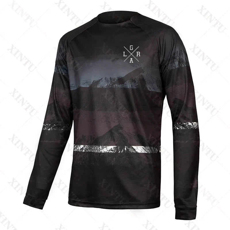 Loose Rider Men's Long Sleeve Jersey Mtb Cycling Shirt BMX Downhill Camiseta Motocross Mx Enduro Breathable Apparel