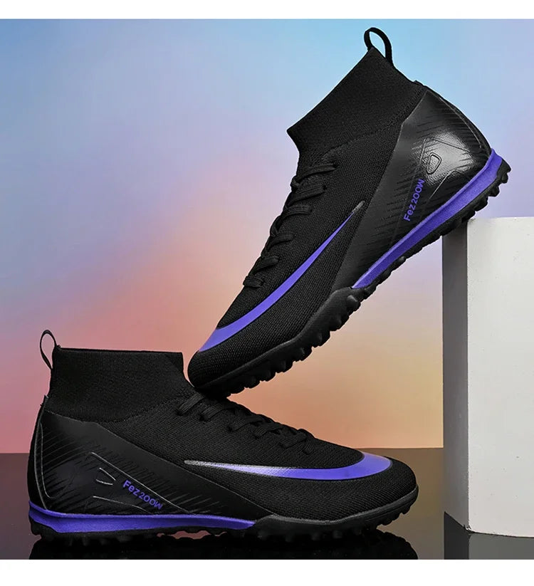 New Men Football Boots Match Outdoor Long Spikes Soccer Shoes Cleats Comfortable Training Sport Adult Breathable Boys Non Slip