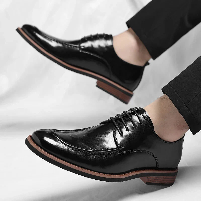 High Quality Male Oxford Shoes Leather Mens Casual Shoes Pointed Thick Bottom Business Brand Footwear Soft Comfortable Loafers