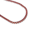 Hip Hop Jewelry Ice 5mm Wide Colorful Sparkling Tennis Necklace CZ Zircon Fashionable Tennis Necklace Suitable For Men And Women