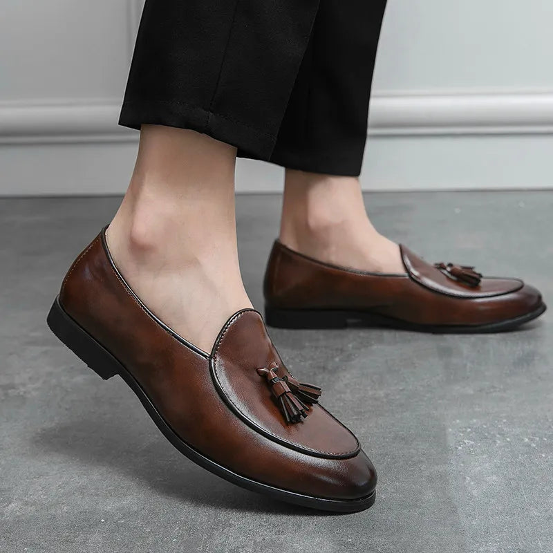 Men’s Tassel Loafers – Trendy Comfortable Slip-On Shoes for Office & Casual Wear