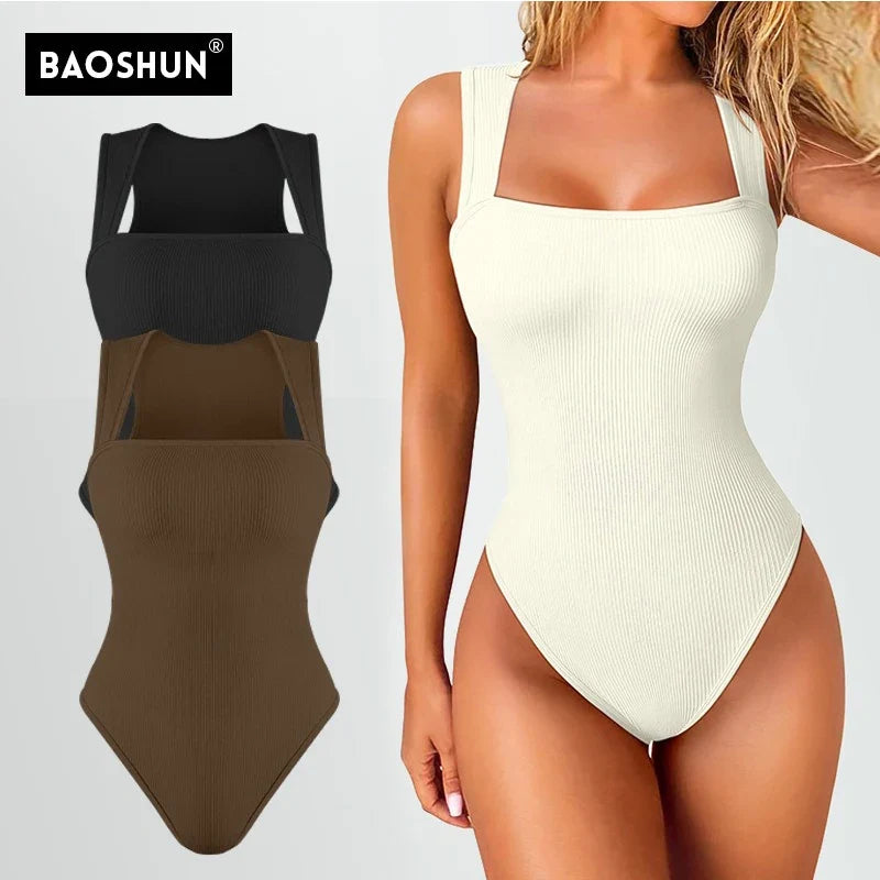 GUUDIA Sexy Summer High Waist for Women Cupless Comfortable Square Collar  Shapewear Ultra Elastic Slim Thong Shapewear Jumpsuit