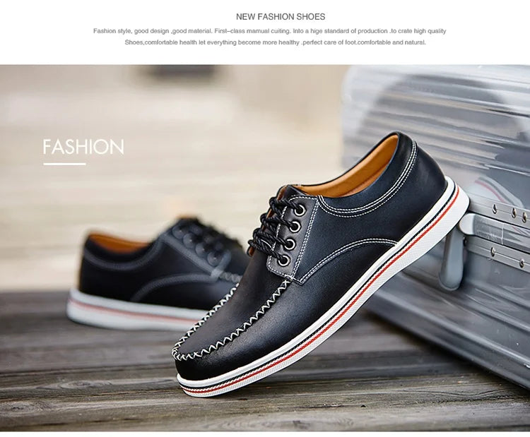 Men's casual business shoes flat shoes men's shoes handmade casual shoes British business people dress casual shoes plus size 47