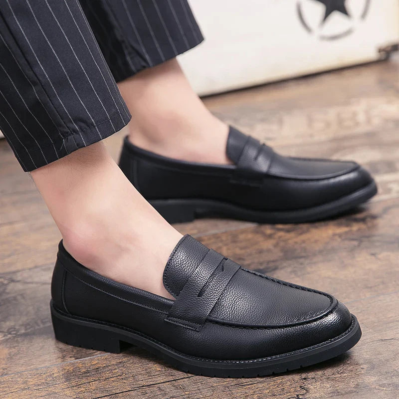 Men's Dress Shoes Formal Office Leather Brogues Shoes Male High Quality Casual Business Shoes Men Social Leather Loafers For Man
